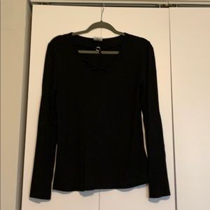 Black Long Sleeve Top with detail